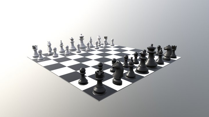 Chess Set 3D Model