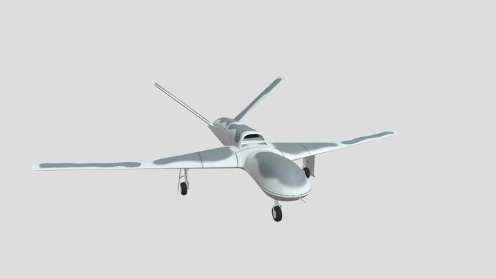 General-Atomics-Avenger-UAV-3ds 3D Model