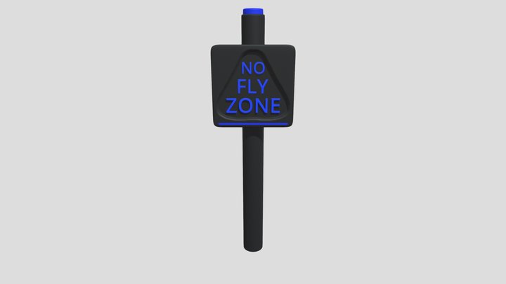 STOP SIGN - NO FLY ZONE 3D Model
