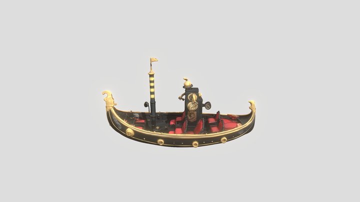 A steampunk style "Venetian Gondola"
