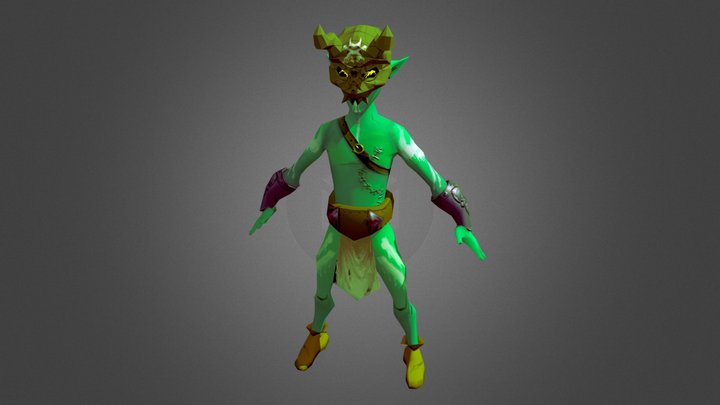 Low poly Goblin 3D Model