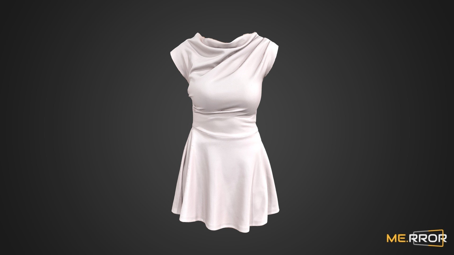 Ivory Short Shirring Dress - Buy Royalty Free 3D model by ME.RROR ...