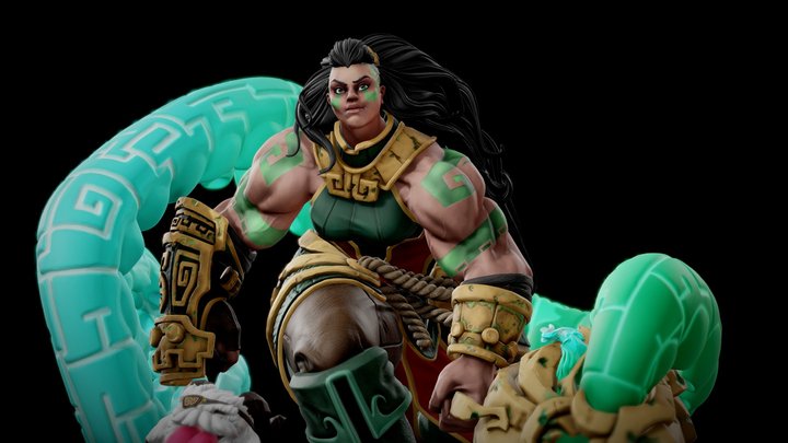 Illaoi, The Kraken Priestess - Fanart 3D Model