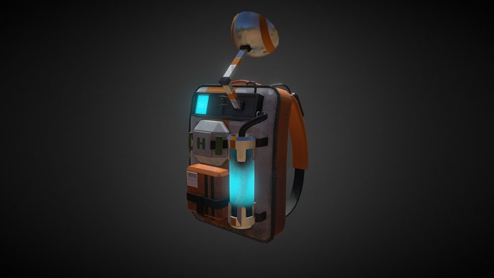 Scifi Scout Backpack 3D Model