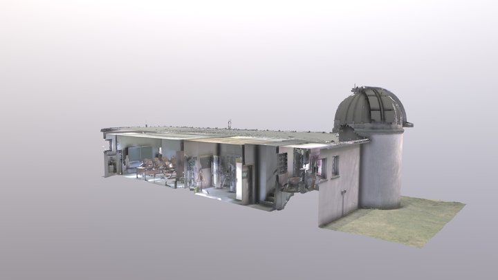 Sternwarte Zittau Längschnitt 3D Model