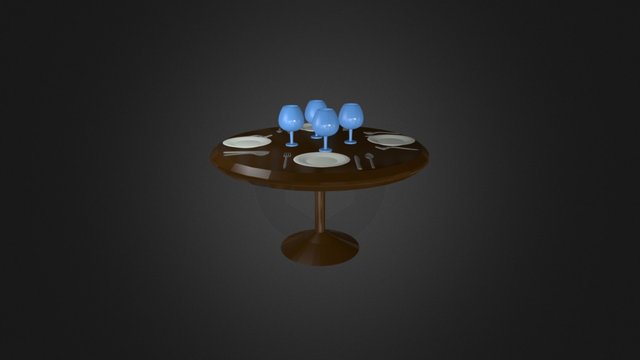 13) Mesa redonda 3D Model