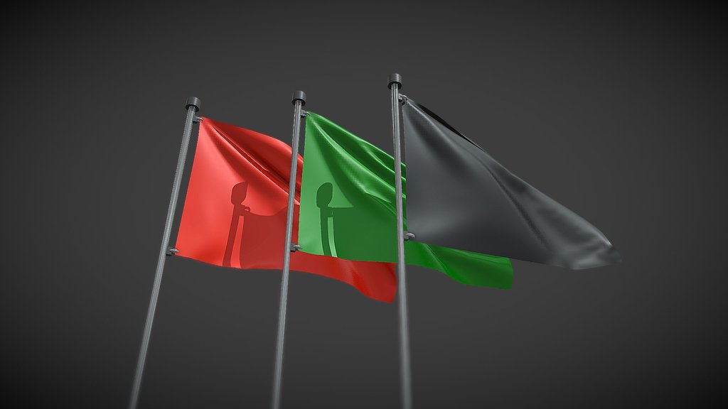 ( FREE ) Animated 3D flags