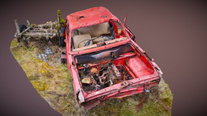 Abandoned rotten  VAUXHALL VIVA HC car explore 3D Model