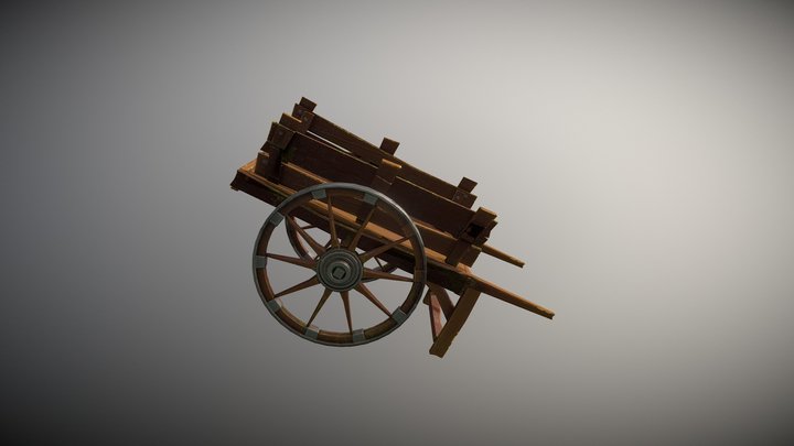 Stylized Wagon 3D Model