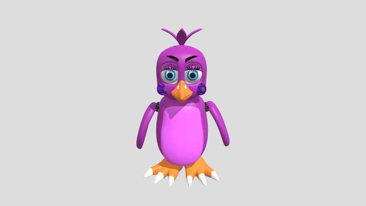 Stylized Fnaf 2 Pauline The Parrot 3D Model