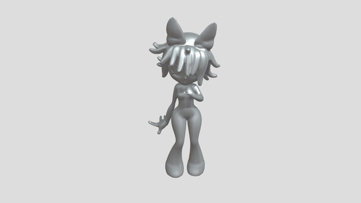 cartoon character with red hair 3D Model