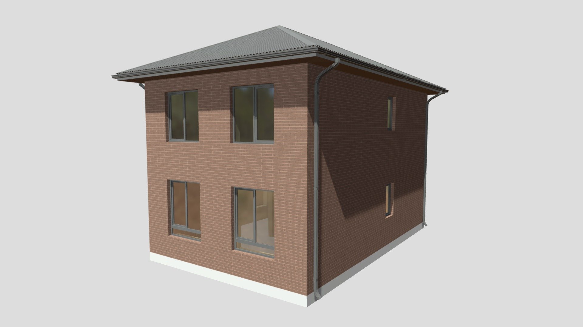 Каменный двухэтажный дом 64 м2 — Sketchfab embed 3D viewer