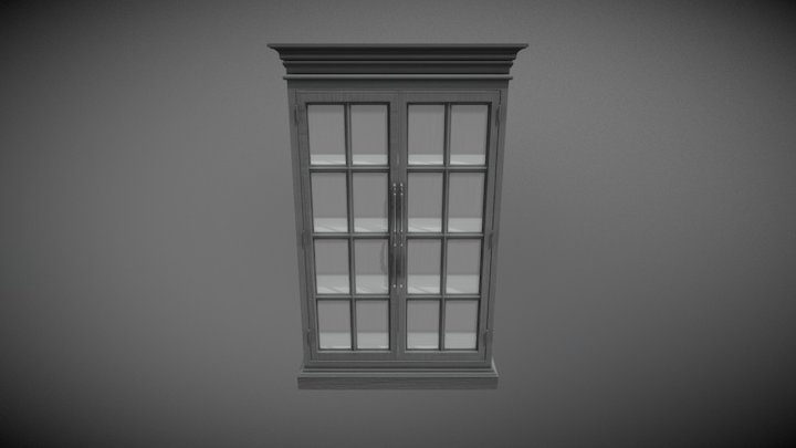 RH Inspired French Casement Cabinet By Kwik 3D Model