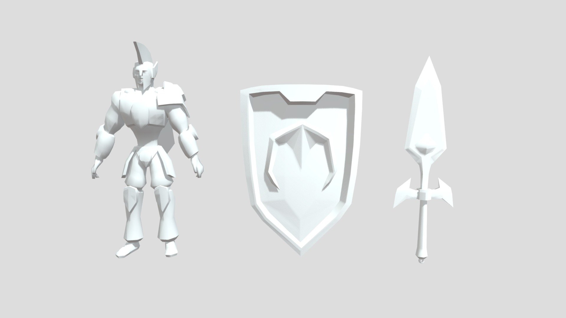 Videojuego - Escudo, espada y personaje