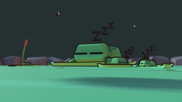 Sleepy swamp 3D Model
