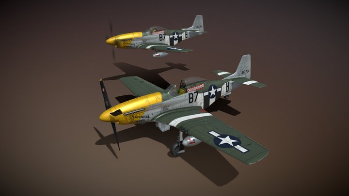 North American P-51D Mustang - Ferocious Frankie 3D Model