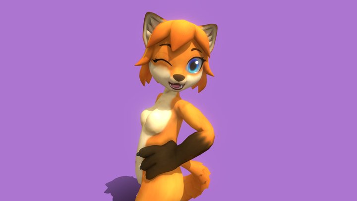 Lunaria the Fox - VRChat Avatar Unity 3D Model