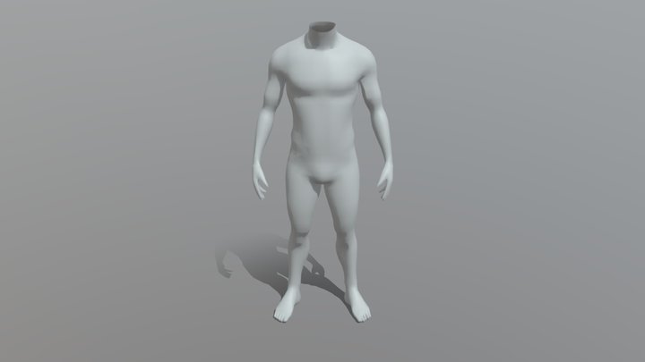 Male Human A pose 3D Model