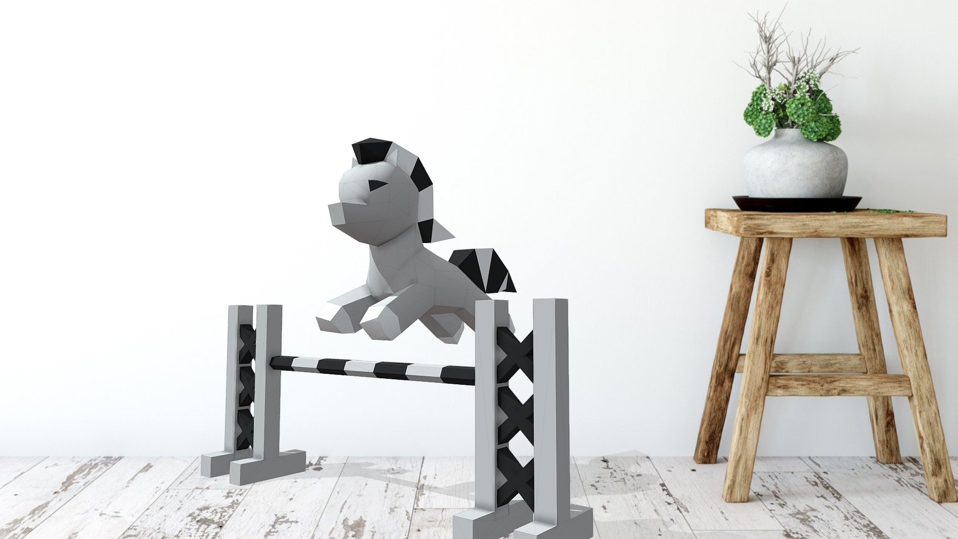 Pony Jumping on race day! - 3D model by Sofsdesigns [ac95f7c] - Sketchfab