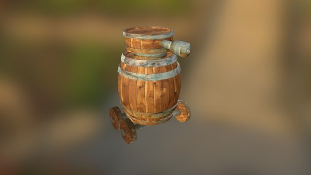 Barrel Tank_Lesson03 3D Model