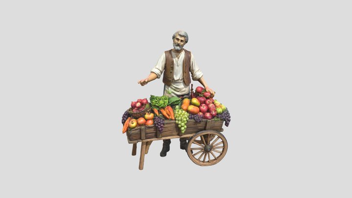The Vegetable Vendor 3D Model