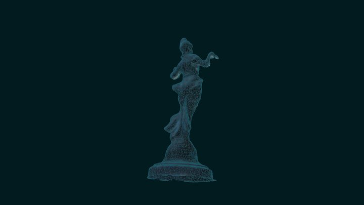 Dark Statue of Woman 3D Model