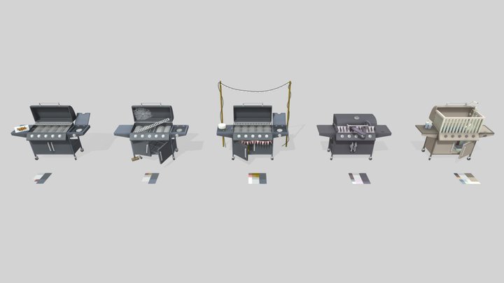 Secondary forms [BBQ GRILL] 3D Model