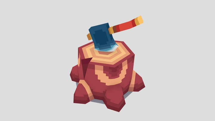Tree Stump | Animal Crossing Fan Art 3D Model
