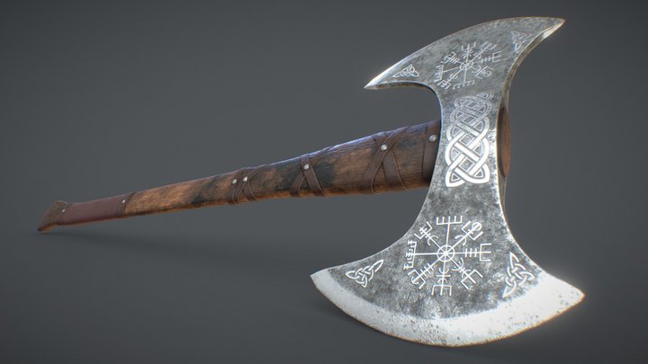 Nordic Axe Vegvisir – Modello 3D gratuito STL