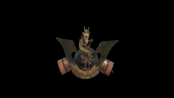 白紺糸威鎧 兜 / Hermet by the Kishū Tokugawa family 3D Model