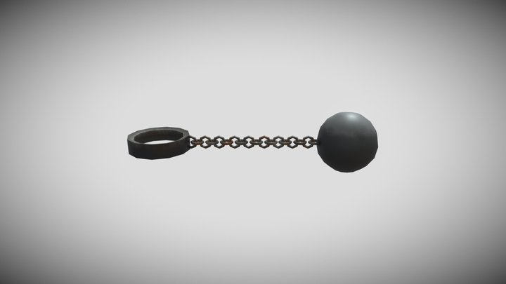 Cadena Con Bola 3D Model