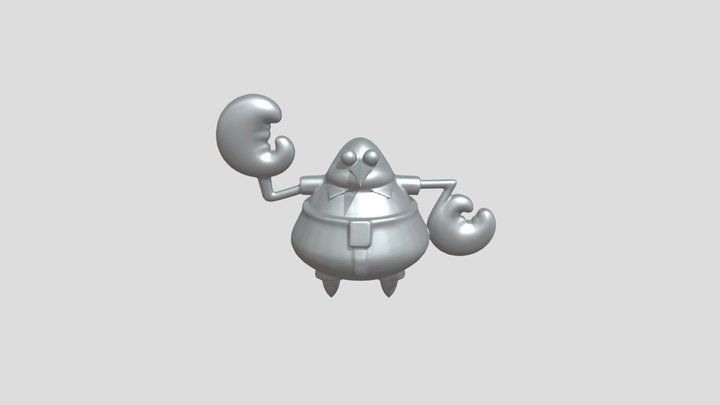 cartoon crab character 3D Model