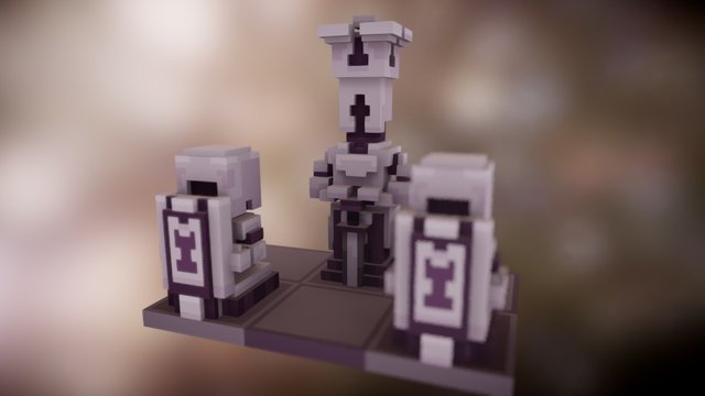 Queen Chess Set [voxel] 3D Model