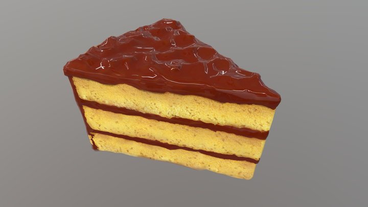 Chocolate Cake Slice 3d Model 3D Model