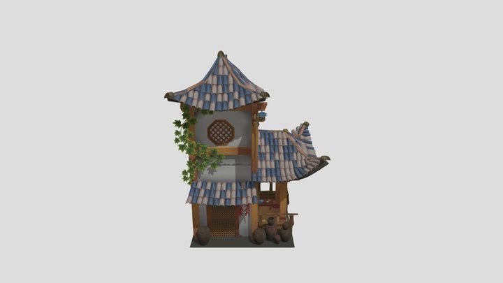 Korean Kimchi Shop Sculpt 3D Model