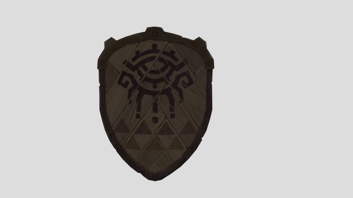 Old wooden shield TOTK 3D Model