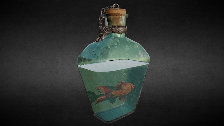 Fish in a bottle 3D Model