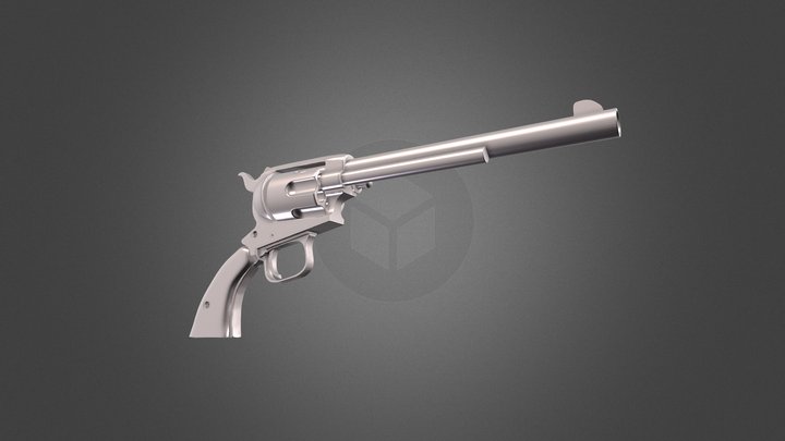 High-poly Revolver 3D Model