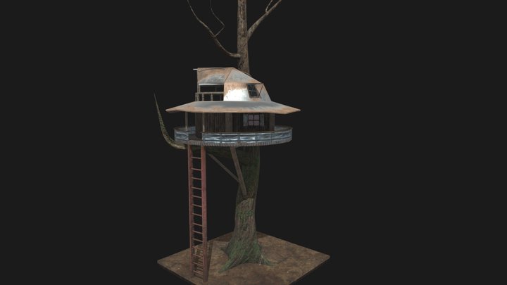 Post apocalyptic treehouse 3D Model
