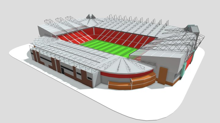 Manchester United - Old Traford Stadium 3D 3D Model
