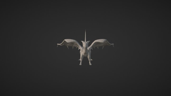Dragon from Tibia Game 3D Model