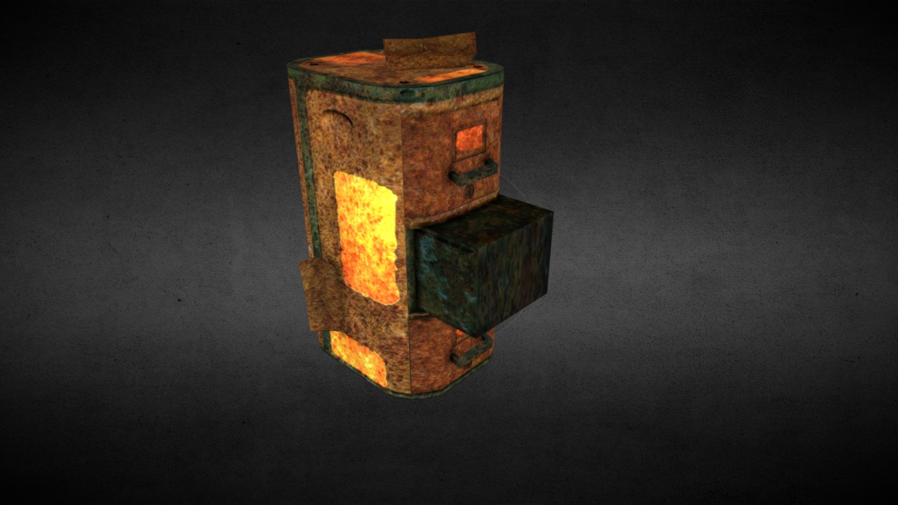 3D model Post-Apocalyptic Rusty Filing Cabinet - This is a 3D model of the Post-Apocalyptic Rusty Filing Cabinet. The 3D model is about a stack of colorful bricks.