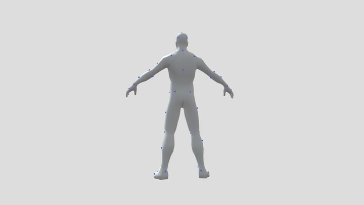 Motion Capture Marker Layout 3D Model