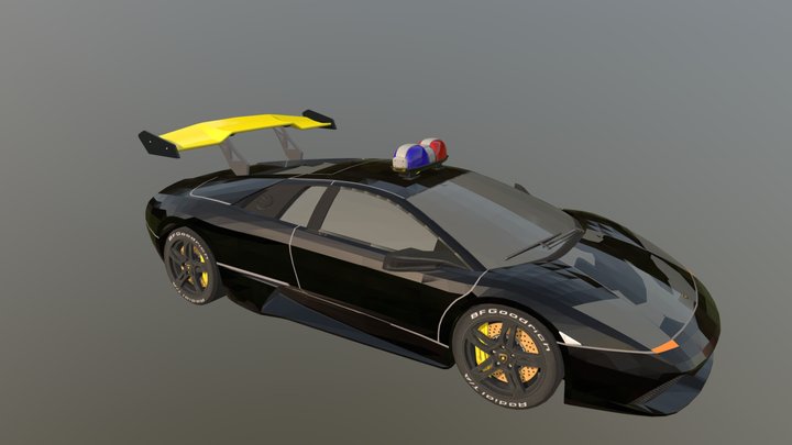 Police Lamborghini 3D Model
