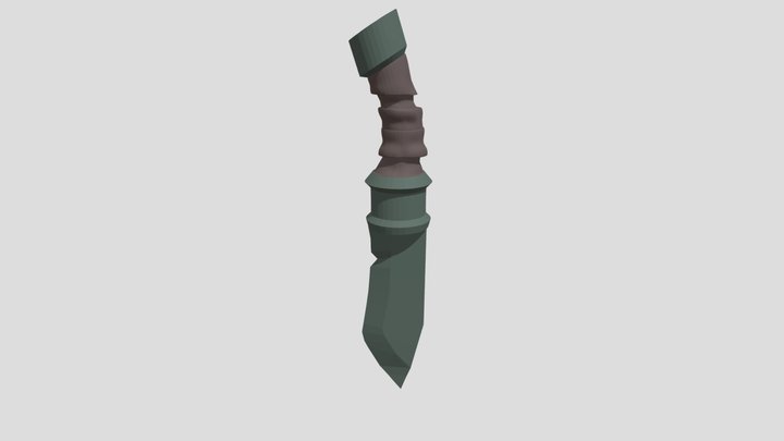 low poly Knife 3D Model