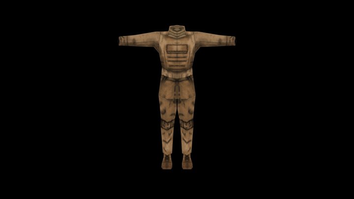 Low Poly Middle East Soldier Outfit – Modello 3D gratuito STL