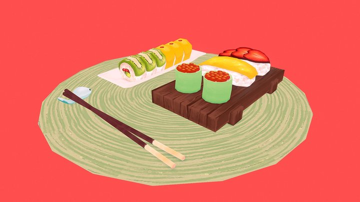 Sushi for Dessert 3D Model