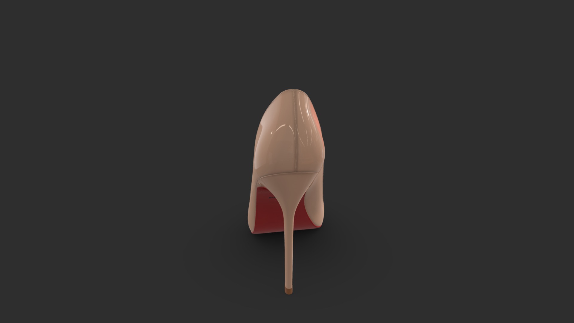 3D model Heel_Shoe - This is a 3D model of the Heel_Shoe. The 3D model is about a white and red object.