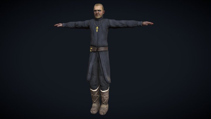 Orthodox priest 3D Model