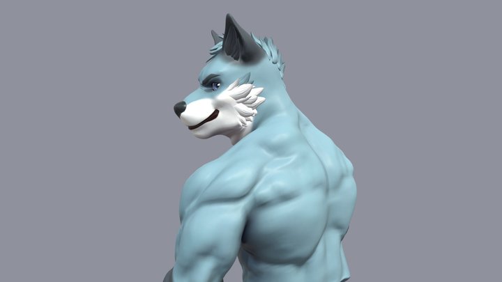Dog look back 3D Model